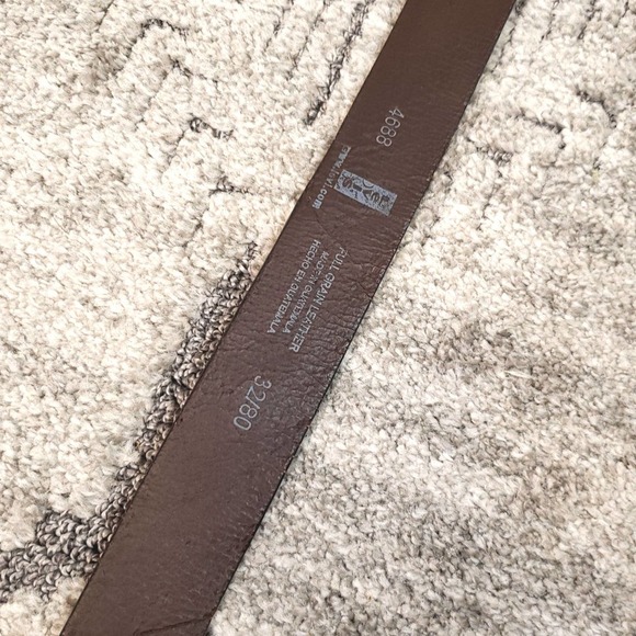 Levi's Brown Full Grain Leather Belt Size 32/80 - Picture 7 of 9